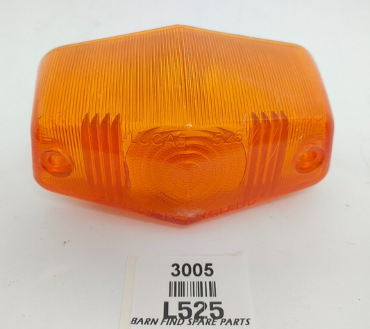 Lucas Original used tail / number plate lens orange / amber & clear plastic L5250