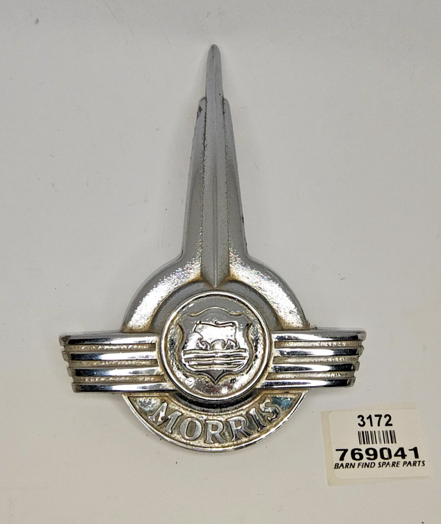 Original Morris 1000 bonnet hood chrome emblem good used 7690410