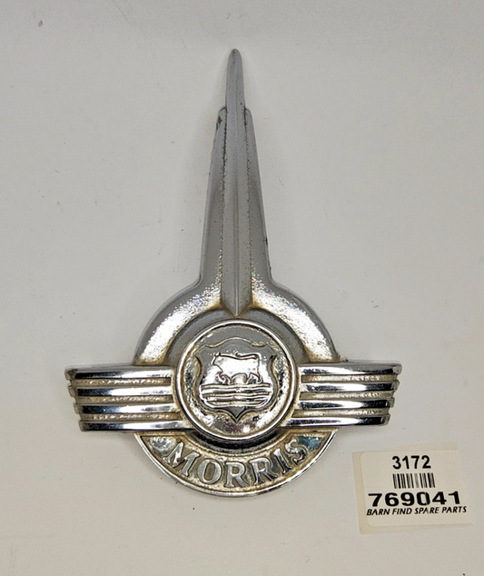 Original Morris 1000 bonnet hood chrome emblem good used 7690410