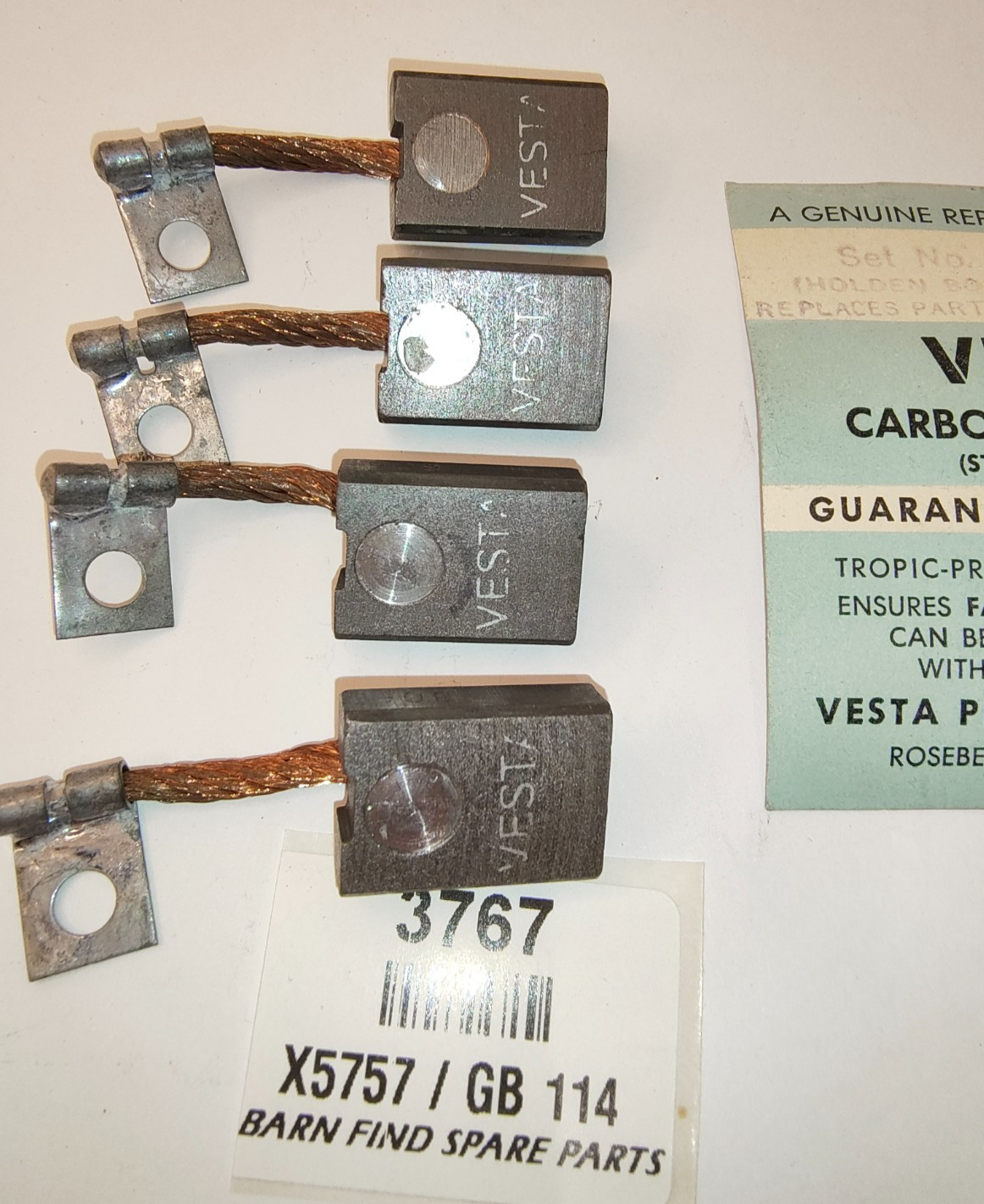 VESTA HOLDEN BOSCH System Starter Motor Brush set X5757 GB 114 New Old Stock2
