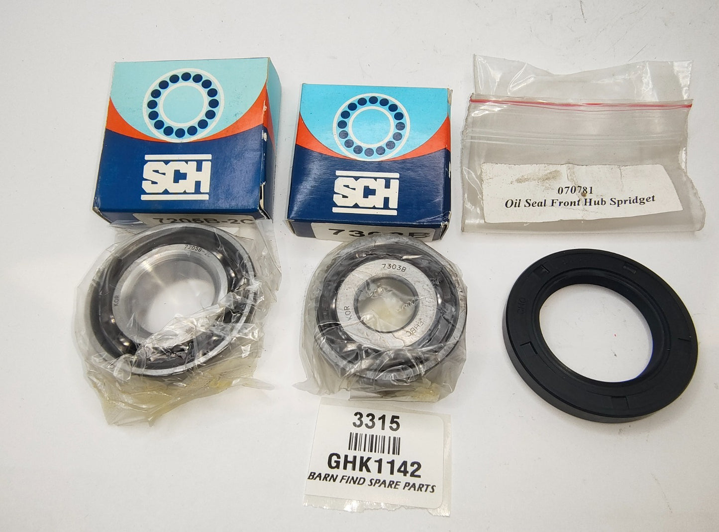 Wheel Bearing kit front side  GHK1142 inc Outer 7303B; Inner 7205B; seal 3435730