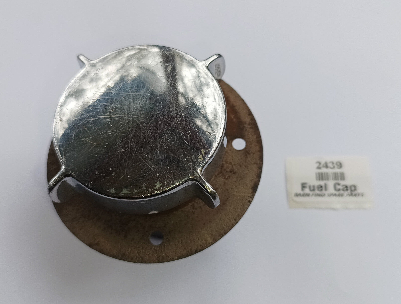 Chrome Fuel filler Cap and neck. Used.1