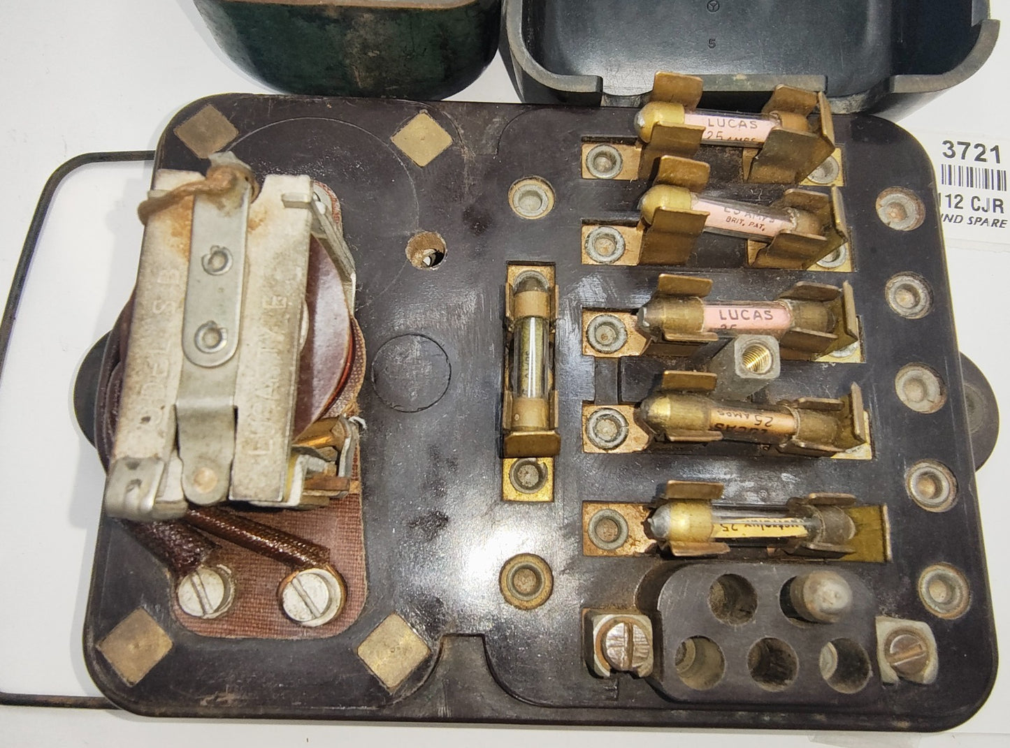 Original vintage Used LUCAS regulator cutout & fuse box 336112 CJR L20 6 Volt LR10