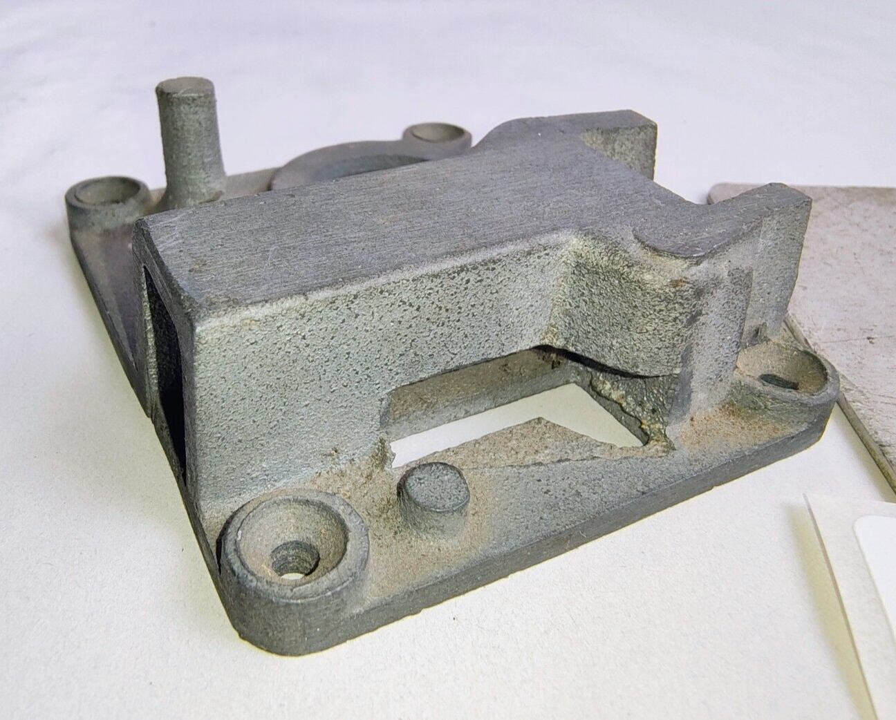 Part of left hand door lock latch assembly + shim A Blank - MG Austin?  New Old5