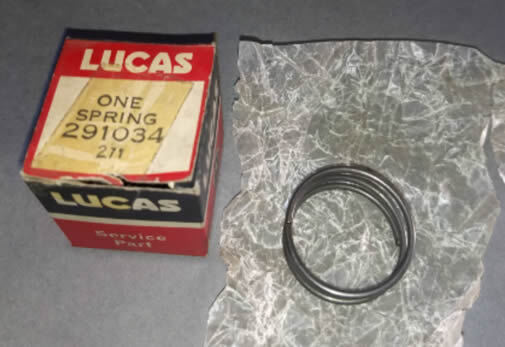 Lucas original starter drive cushioning spring, part number 291034.1