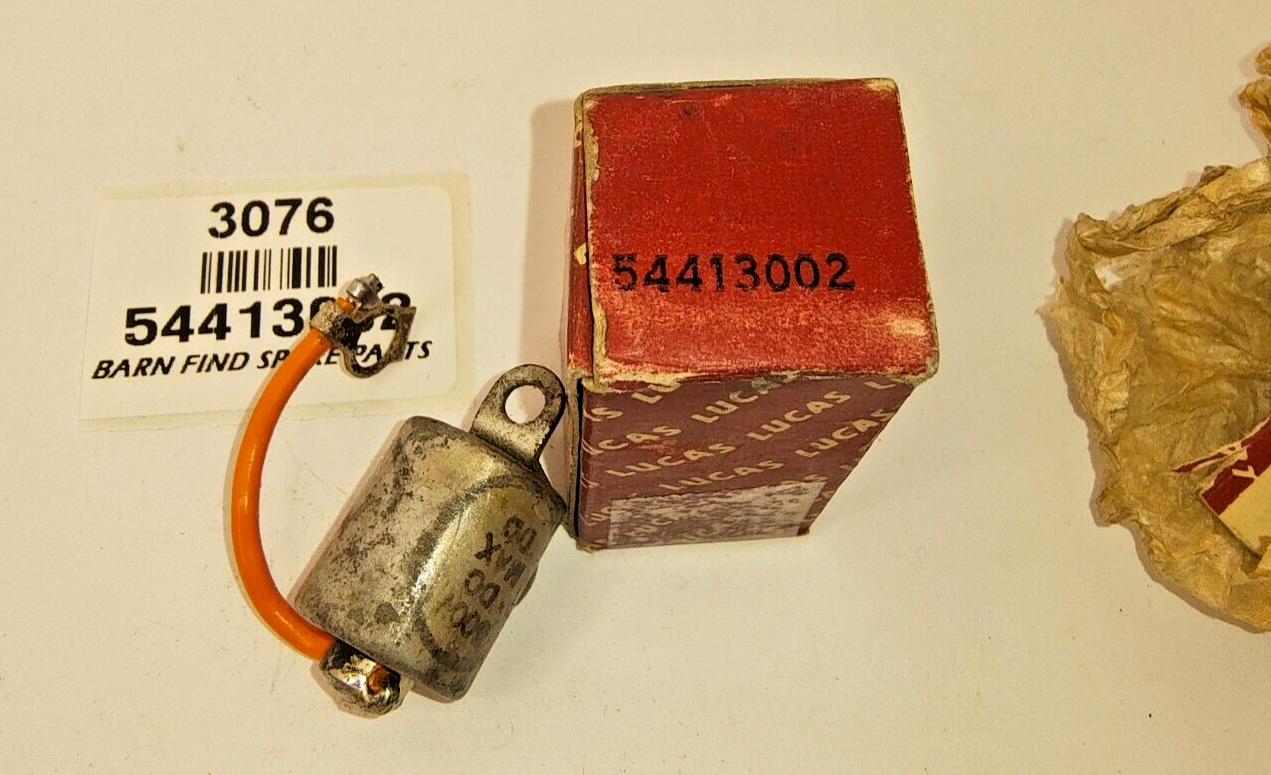 Lucas New Old Stock Distributor Condenser in Original Box  544130020