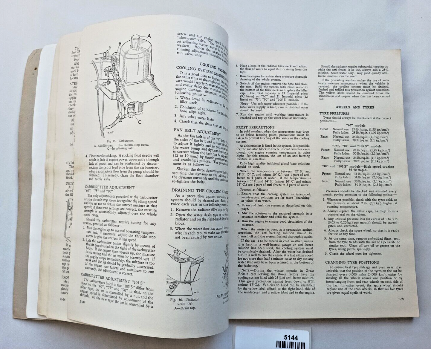 Rover P4 60 75 90 105 Saloon 1957-58 Owners Instruction & Maintenance manual8