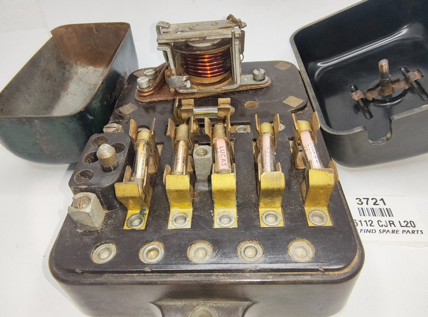 Original vintage Used LUCAS regulator cutout & fuse box 336112 CJR L20 6 Volt LR16