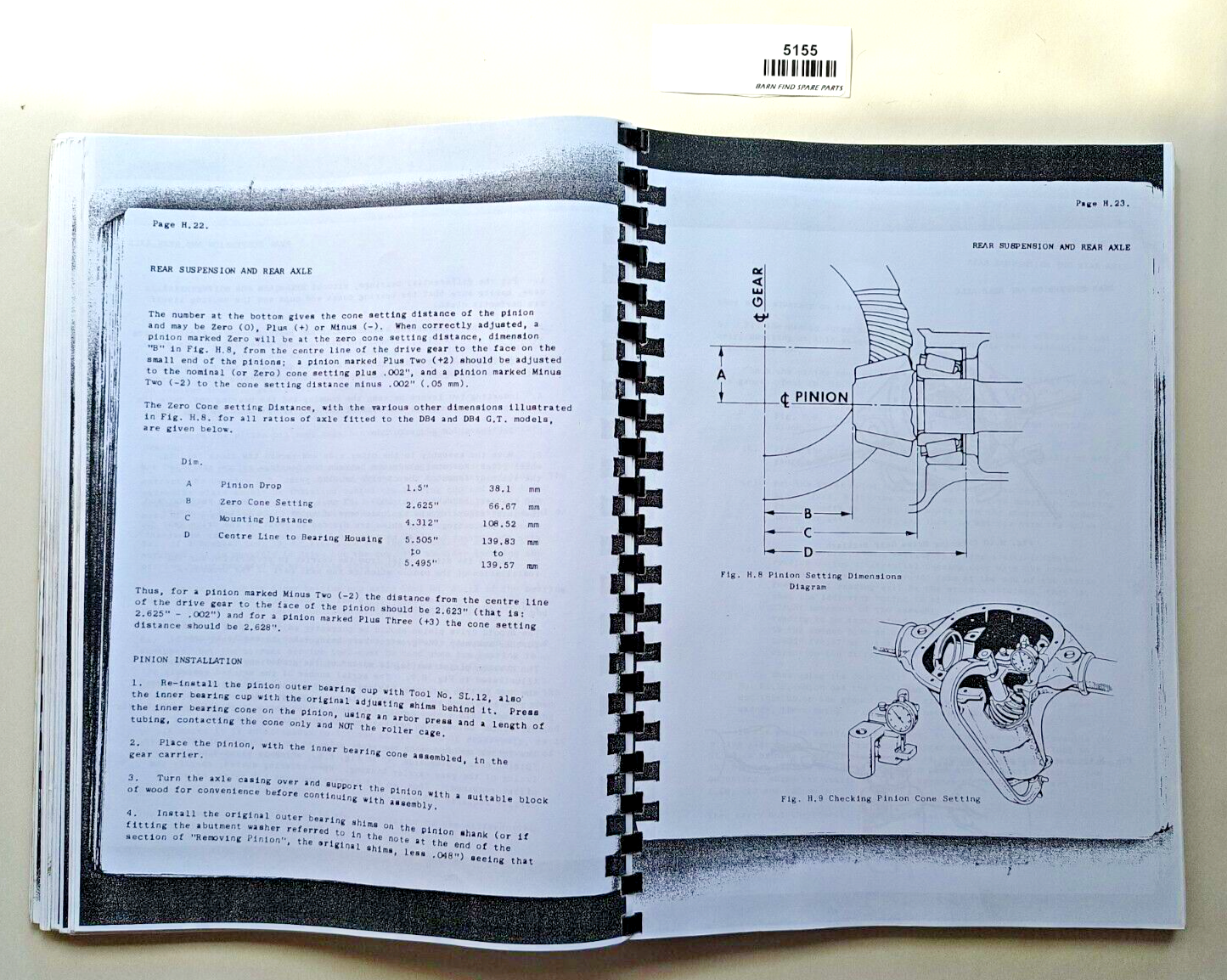Aston Martin DB4 and DB4GT workshop manual reprint/copy4