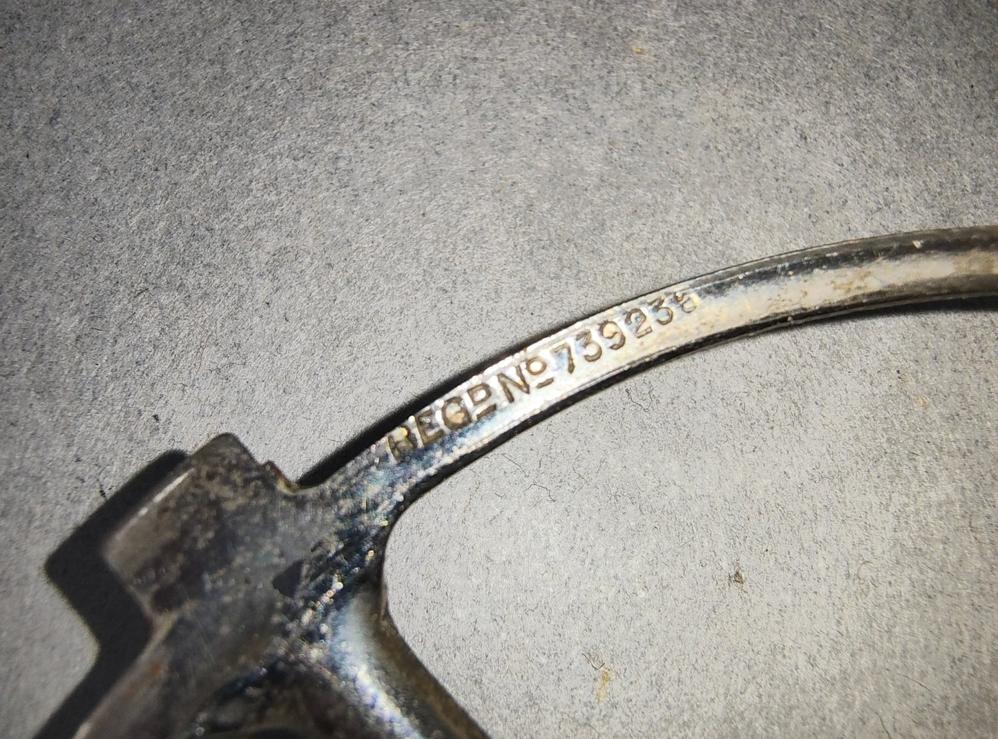 Two original Lucas King of the Road twin-arm antiglare bulb shields Regd 7392354