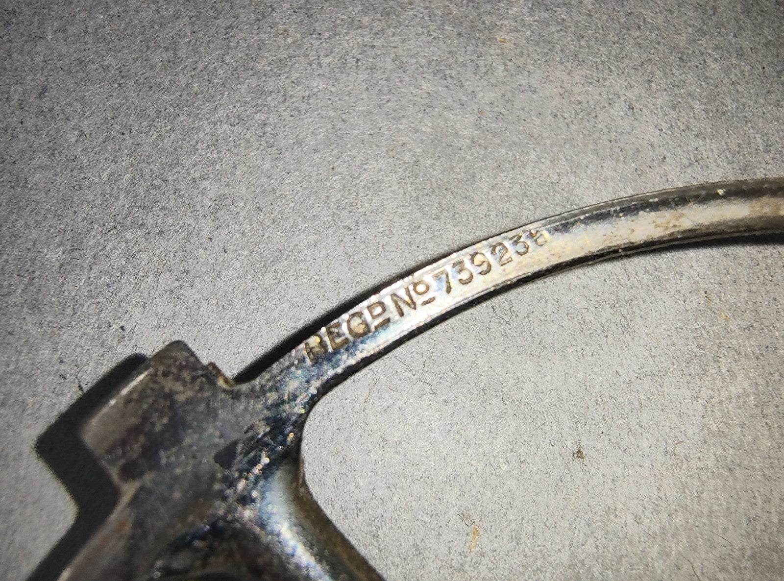 Two original Lucas King of the Road twin-arm antiglare bulb shields Regd 7392354