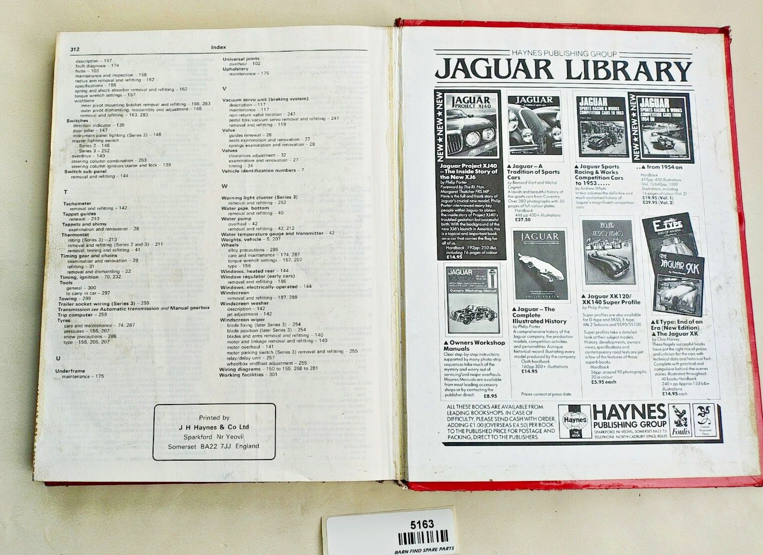 Hardcover Jaguar Daimler Sovereign XJ6 Series 1 2 & 3 1968-1986 Haynes Manual11