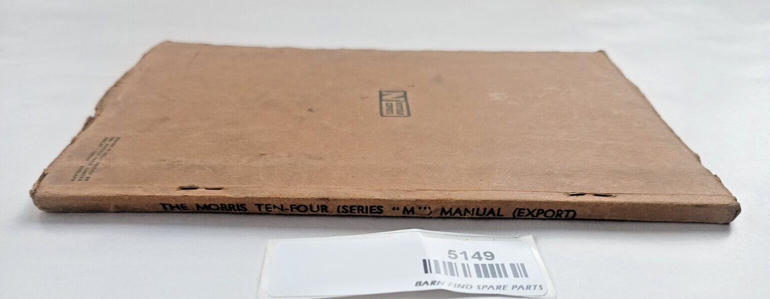 Operation Manual for the MORRIS TEN-FOUR Series "M" Export Edition8