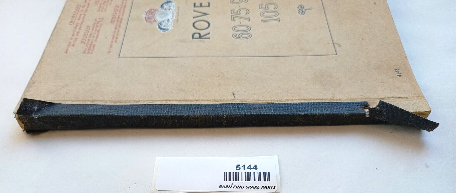 Rover P4 60 75 90 105 Saloon 1957-58 Owners Instruction & Maintenance manual12
