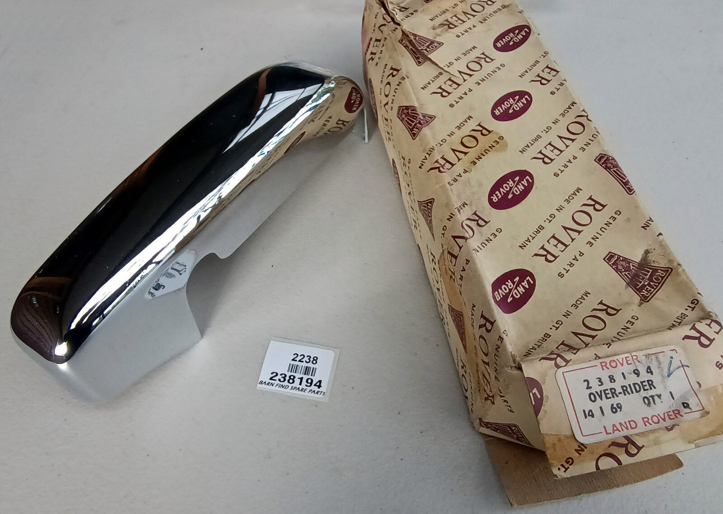 Rover P4 Front Left hand side bumper over-rider, 238194. New Old Stock0