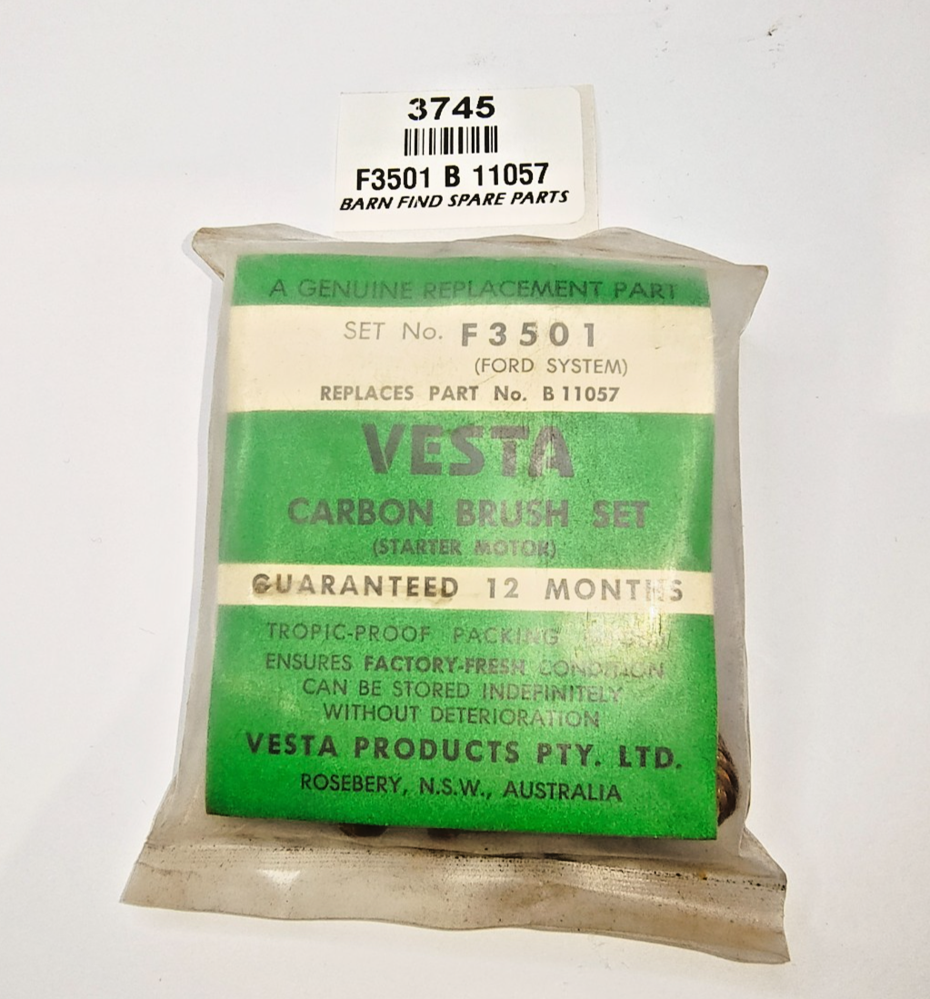 VESTA starter motor Carbon Brush Set F3501 (Suits Ford System) Alt. Pn. B 110570